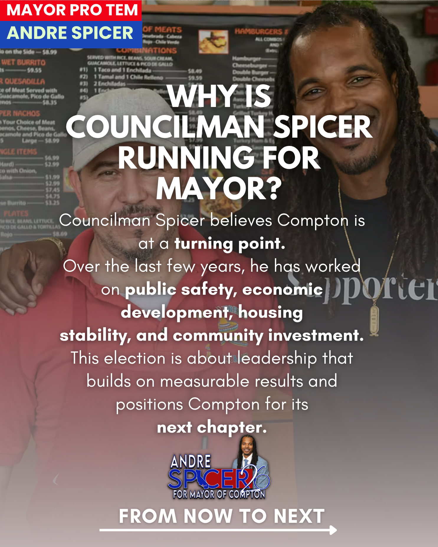 Andre Spicer mayoral campaign ad
