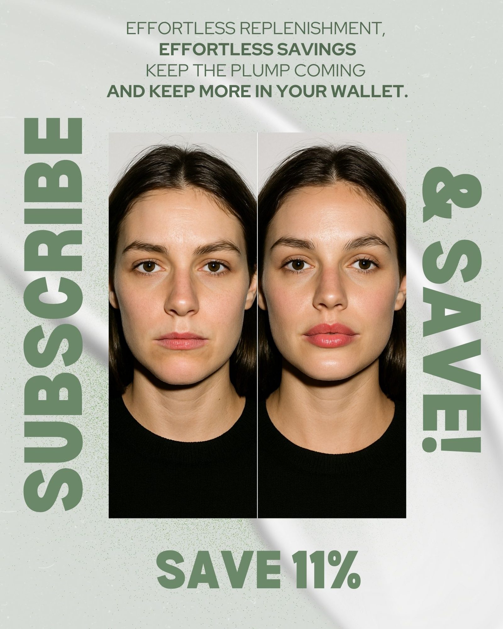 City Lips subscription ad, before and after
